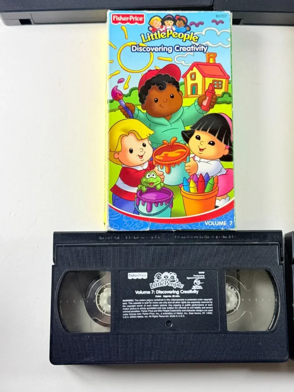 Vintage 2000's Fisher Price lot of 5 Little People VHS Educational Kids
